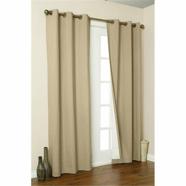Commonwealth Home Fashions Thermalogic Insulated Solid Color Grommet Top Curtain Panel Pairs 63 in., Khaki 70370-188-758-63